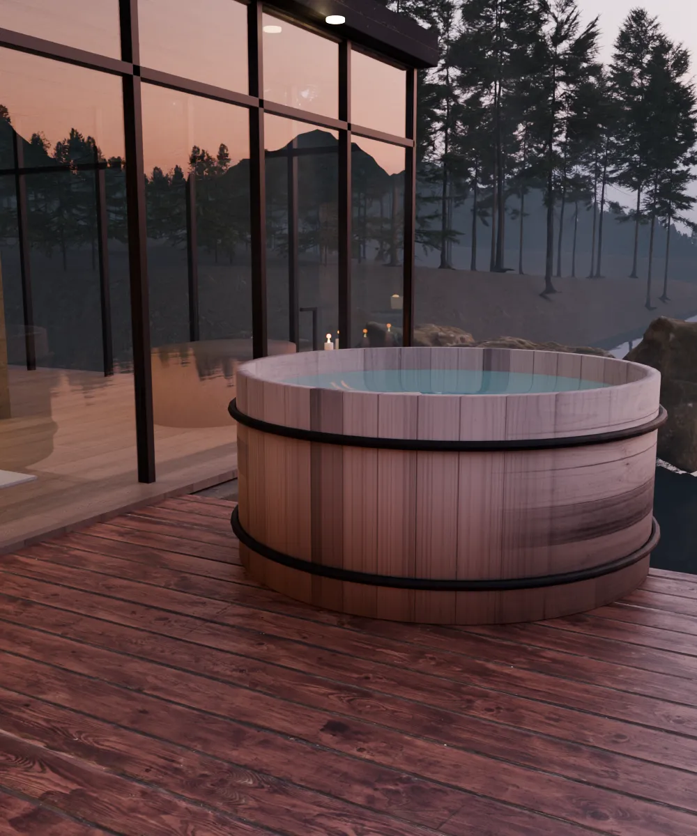 Cedar hot tub and sauna